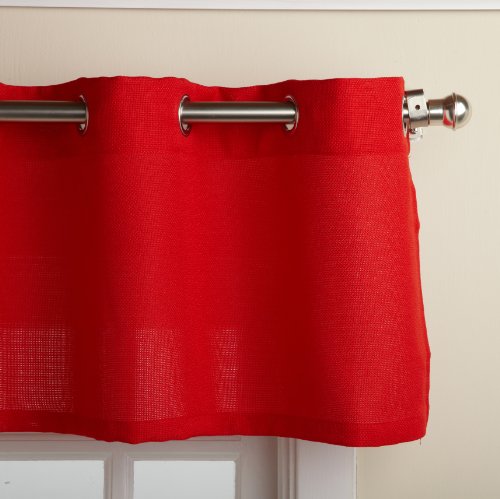 Product Cover LORRAINE HOME FASHIONS Jackson 58 x 12-inch Valance, Red, 58