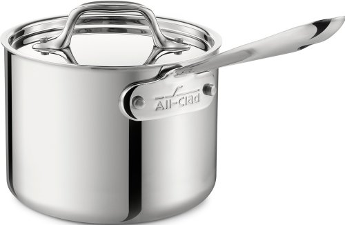 Product Cover All-Clad 4201.5 Stainless Steel Tri-Ply Bonded Dishwasher Safe Sauce Pan with Lid Cookware, 1.5-Quart, Silver