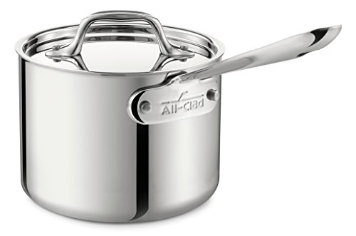 Product Cover All-Clad 4202 Stainless Steel Sauce Pan with Lid Cookware, 2-Quart, Silver