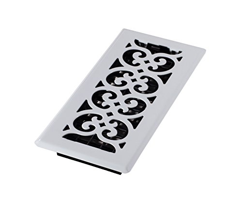 Product Cover Decor Grates FS410-WH Floor Register, 4-Inch by 10-Inch, White
