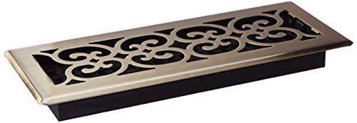 Product Cover Decor Grates SPH412-A Floor Register, 4-Inch by 12-Inch, Antique Brass