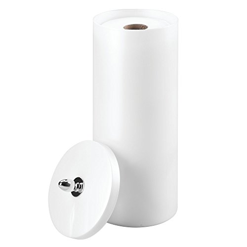 Product Cover iDesign Orb Free Standing Toilet Paper Roll Holder for Bathroom Storage -  Pearl White