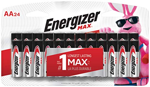 Product Cover Energizer AA Batteries (24 Count), Double A Max Alkaline Battery - Packaging May Vary, AA-24 Count