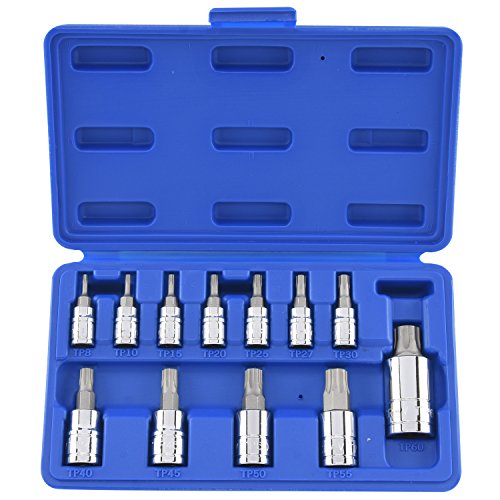 Product Cover Neiko 10086A Tp8 - Tp60, Cr-V and S2 Steel Torx Plus Bit Socket, 6 Point Star (12 Piece), Clear