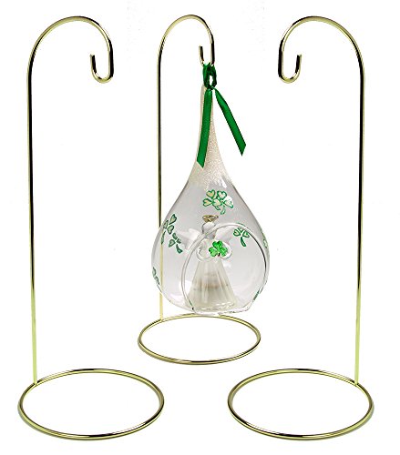 Product Cover BANBERRY DESIGNS Gold Ornament Stands - Set of 3 Large 11-inch Ornament Holders - Gold Christmas Display Stands