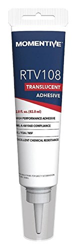 Product Cover Momentive RTV108 One Part Silicone Sealant, 2.8 Ounce Tube, Translucent