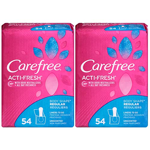 Product Cover Carefree Body Shape Regular Unscented, 54-count (Pack of 2)