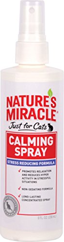 Product Cover Nature's Miracle Just for Cats Calming Spray Stress Reducing Formula, 8-ounce (P-5780)