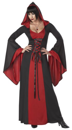 Product Cover California Costumes Deluxe Hooded Robe Adult Costume, Red/Black, X-Large