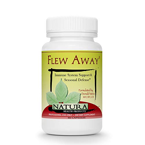 Product Cover Natura Health Products - Flew Away - Immune System Support & Seasonal Defense Featuring Elderberry Extract - 60 Capsules