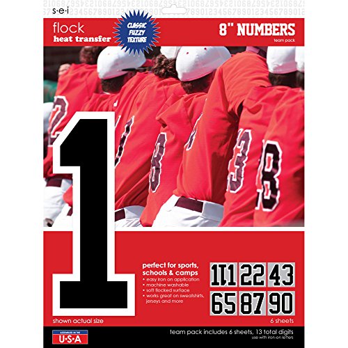Product Cover SEI 8-Inch Iron-On Team Pack Numbers, Black
