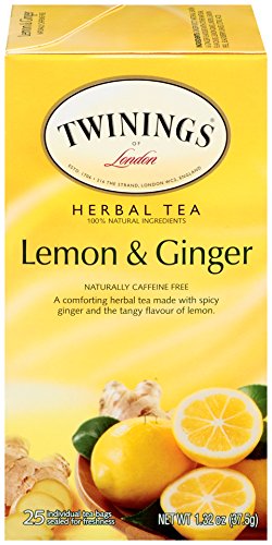 Product Cover Twinings of London Lemon & Ginger Herbal Tea Bags, 25 Count (Pack of 6)