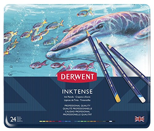Product Cover Derwent Inktense Pencil Set, Assorted Color, 24-Tin