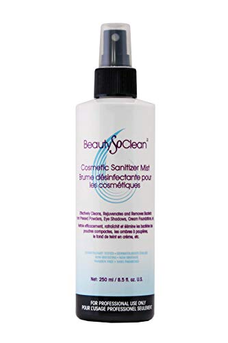 Product Cover Beautysoclean Cosmetic Sanitizer Mist - (8.5 oz.) Makeup Sanitizing Spray for Powder-based Makeup Palettes & Pressed Cream Foundations, Bronzers, Concealers, Blushes, Eyeshadows