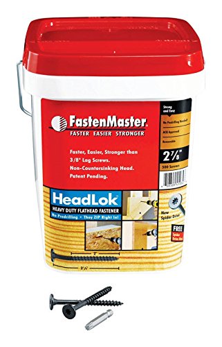 Product Cover FastenMaster FMHLGM278-500 HeadLOK Heavy-Duty Flathead Fastener, 2-7/8 Inches, 500-Count