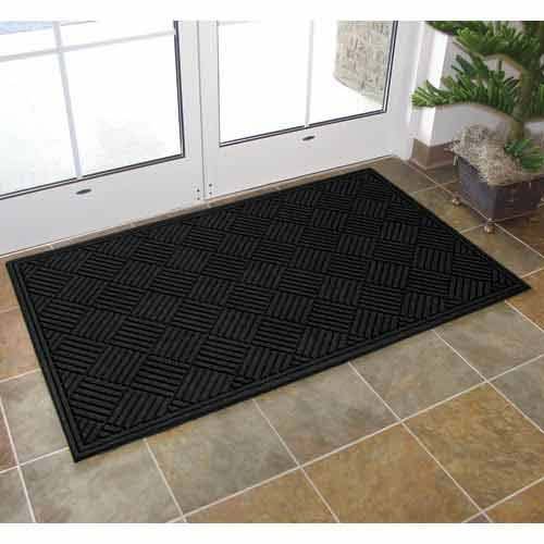 Product Cover Apache Mills Textures Crosshatch Entrance Mat, 3-Feet by 5-Feet, Charcoal
