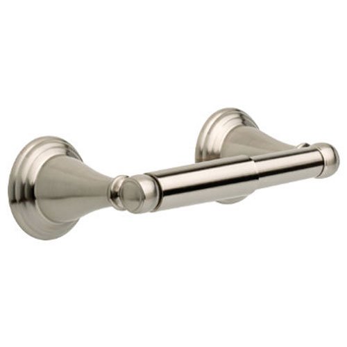 Product Cover Delta Faucet Bathroom Accessories 79650-BN Windemere Spring Toilet Paper Holder, SpotShield Brushed Nickel