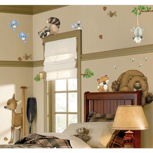 Product Cover In The Woods Wildlife Animal Stickers Wall Decals Children Bedroom Decor by Border