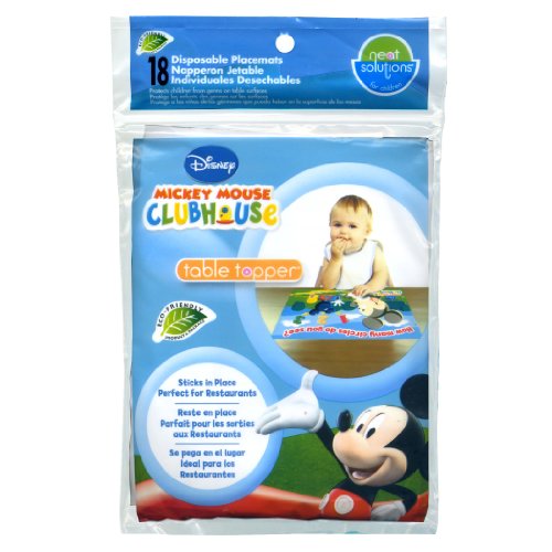 Product Cover Disney Mickey Mouse Table Topper Disposable Stick-on Placemats in Reusable Package, 12