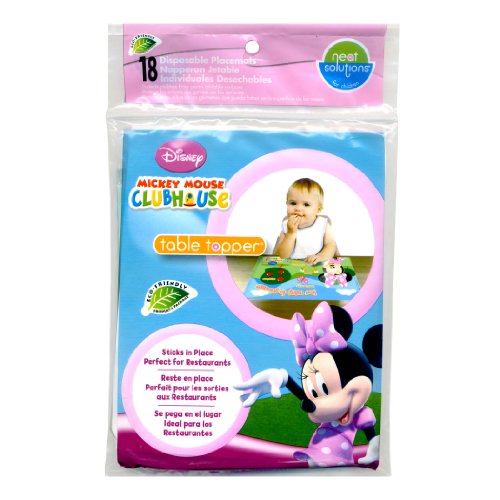 Product Cover Neat Solutions Disney Minnie Mouse Table Topper Disposable Stick-on Placemats - 18 Count