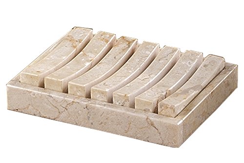 Product Cover Creative Home Natural Champagne Marble Stone SPA Collection 2 Pieces Bar Dish, Soap Tray