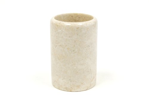 Product Cover Creative Home Champagne Marble Stone Spa Collection Tumbler, Toothbrush Holder, Beige