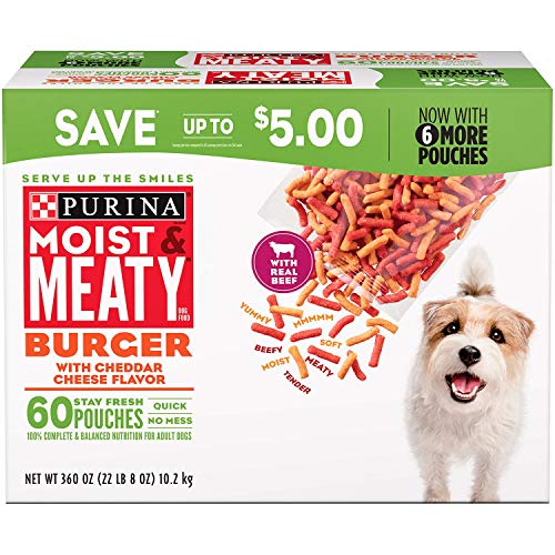 Product Cover Purina Moist And Meaty Burger For Pets With Cheddar Cheese Flavor, 54 Count