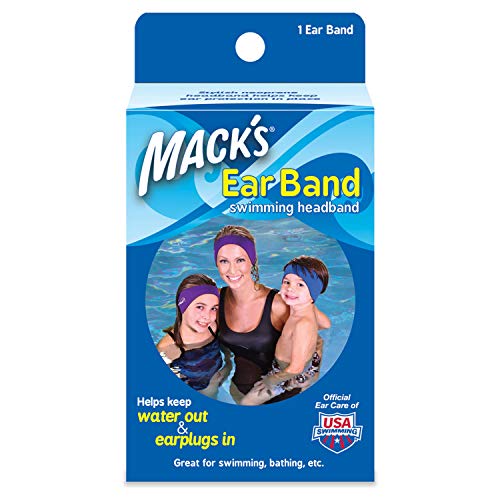 Product Cover Mack's Ear Band Swimming Headband - Best Swimmer's Headband - Doctor Recommended to Keep Water Out and Earplugs in