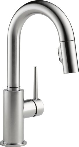 Product Cover Delta 9959-AR-DST Single Handle Pull-Down Bar/Prep Faucet, Arctic Stainless