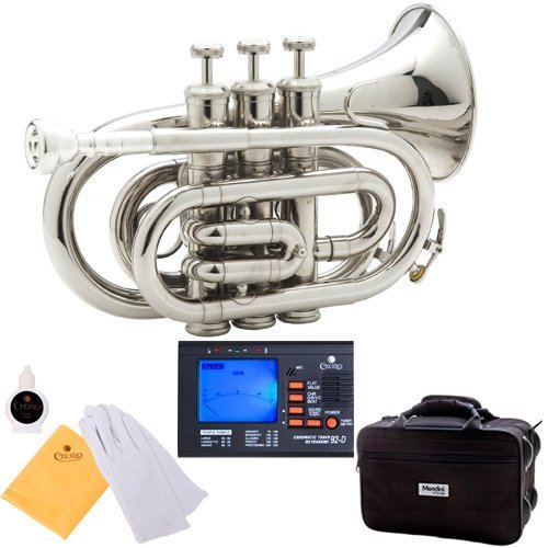 Product Cover Mendini MPT-N Nickel Plated Bb Pocket Trumpet