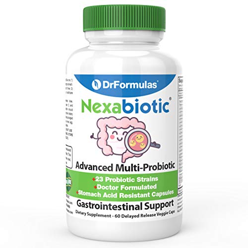 Product Cover DrFormulas' Best Probiotics for Women & Men | Nexabiotic Multi Probiotic with Saccharomyces Boulardii, Lactobacillus Acidophilus, B. infantis, Prebiotic 60 Count Capsules (Not Pearls)