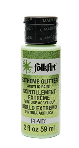 Product Cover FolkArt Extreme Glitter Acrylic Paint in Assorted Colors (2 oz), 2769, Neon Green