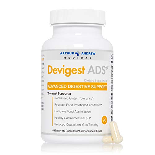 Product Cover Arthur Andrew Medical - Devigest ADS, Advanced Digestive Support, Relief for Lactose Intolerance and Gluten and Casein Sensitivities, Vegan, Non-GMO, 90 Capsules