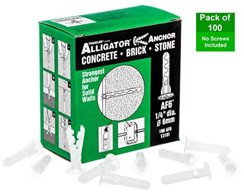 Product Cover TOGGLER ALLIGATOR AF6 Flanged Anchor, Polypropylene, Made in US, For #6 to #12 Fastener Sizes (Pack of 100)
