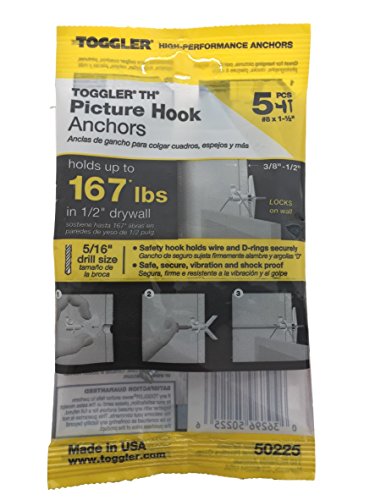 Product Cover TOGGLER TH Picture Hook Anchor with Screws, Made in US, 3/8