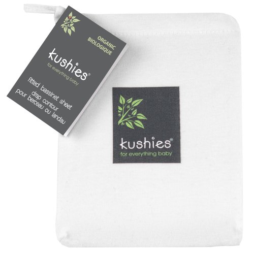 Product Cover Kushies Baby Organic Jersey Bassinet Fitted Sheet, Off-White