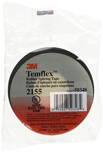 Product Cover 3M Temflex Rubber Splicing Tape 2155, 3/4 in x 22 ft, Black