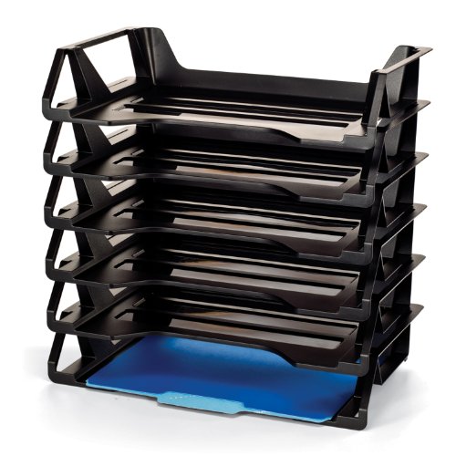 Product Cover Officemate OIC Achieva Side Load Letter Tray, Recycled, Black, 6 Pack (26212)