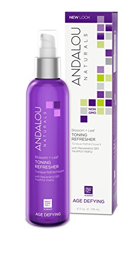 Product Cover Andalou Naturals Blossom + Leaf Toning Refresher, 6 oz, Balances pH Levels, Hydrates, and Soothes Irritated, Dry Skin, Contains Aloe Vera, Geranium, and Orange Leaf