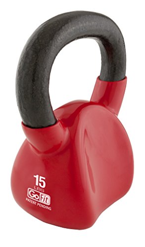 Product Cover Contoured Single Vinyl Coated Kettlebell With Training Dvd by GoFit