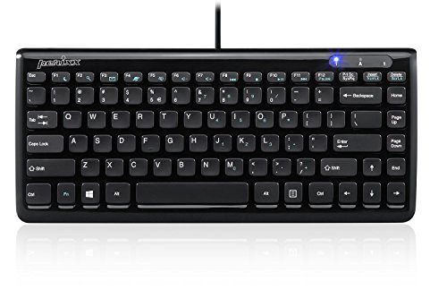 Product Cover Perixx Periboard-407 Wired Mini USB Keyboard with 11 Hot Keys, Piano Black