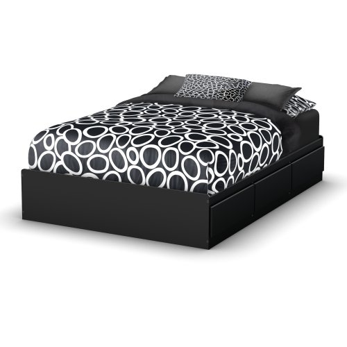 Product Cover South Shore Storage Full Bed Collection 54-Inch Full Mates Bed, Pure Black