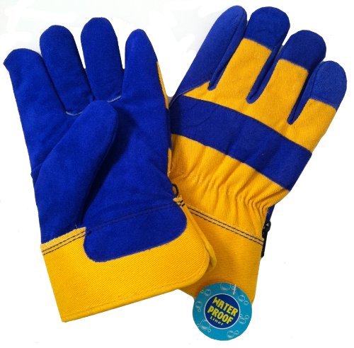 Product Cover B.A.G.G. BLUE And YELLOW Waterproof Insulated WINTER Work Gloves - L