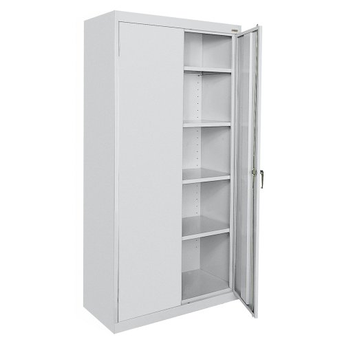 Product Cover Sandusky Lee CA41361872-05, Welded Steel Classic Storage Cabinet, 4 Adjustable Shelves, Locking Swing-Out Doors, 72