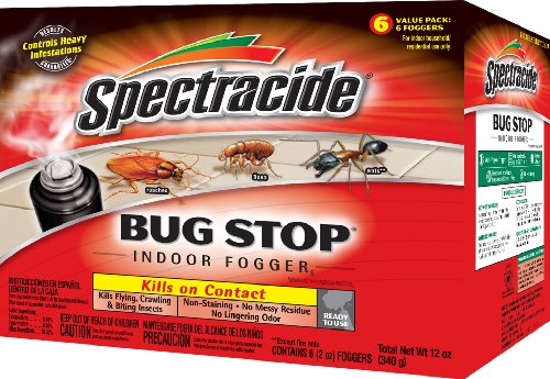 Product Cover Spectracide 100046128 Bug Stop Indoor Fogger, Insect Killer, 6/2-oz, Brown/A