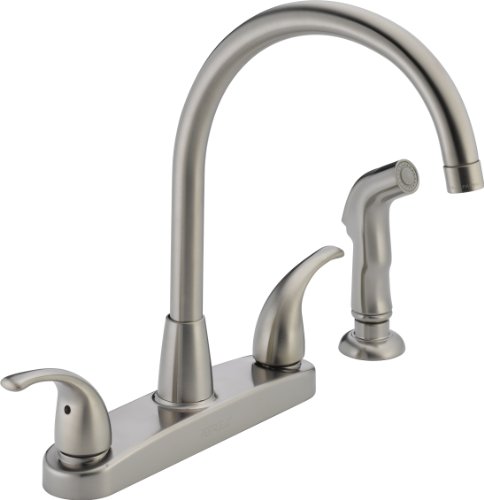 Product Cover Peerless Tunbridge 2-Handle Kitchen Sink Faucet with Side Sprayer, Stainless P299578LF-SS