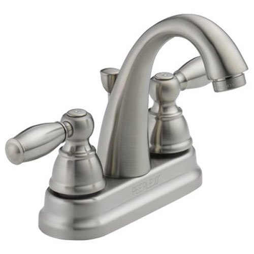 Product Cover Peerless Claymore 2-Handle Centerset Bathroom Faucet with Pop-Up Drain Assembly, Brushed Nickel P299685LF-BN