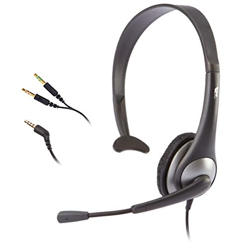Product Cover Cyber Acoustics Mono Headset, headphone with microphone, great for K12 School Classroom and Education (AC-104)