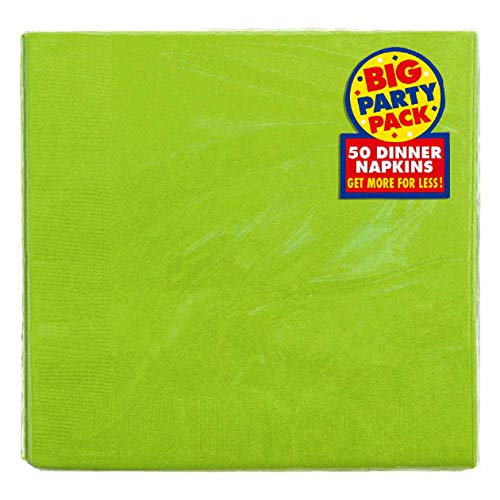 Product Cover Amscan 2-Ply Kiwi Green Dinner Napkins, 50 Ct. | Party Tableware
