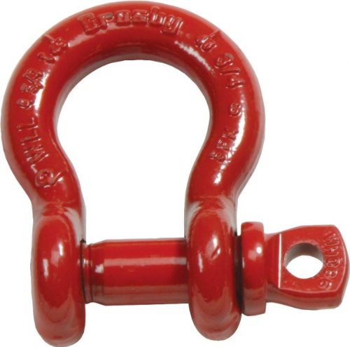Product Cover Crosby 1018464 Carbon Steel S-209 Screw Pin Anchor Shackle, Self-Colored, 2 Ton Working Load Limit, 1/2